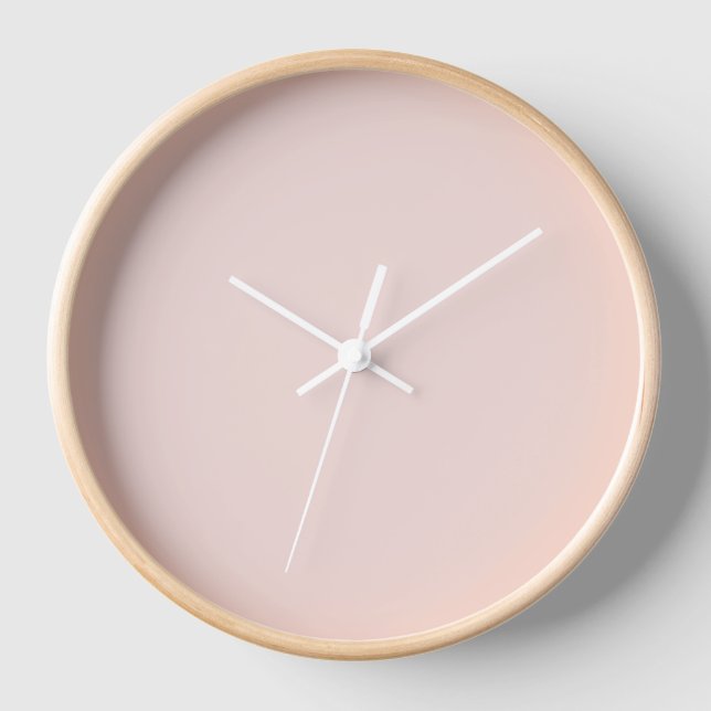 Minimalistisches Rosa, schlicht elegant und elegan Uhr (Vorderseite)