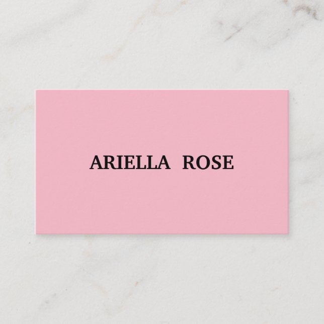 Minimalistisches Rosa und Pastell Lila Visitenkarte (Vorderseite)