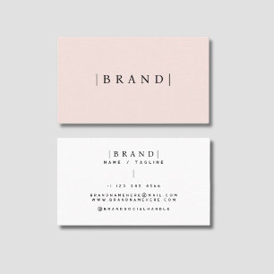 Minimalistisches Rosa Visitenkarte