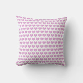 Minimalistisches rosa Wasserfarbenherz Valentine Kissen