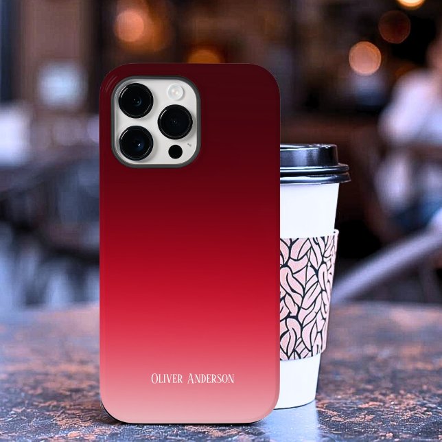 Minimalistisches Rot Case-Mate iPhone 14 Pro Max Hülle (Minimalist Red Case-Mate iPhone Case)