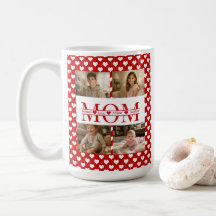 Minimalistisches rotes Herz Mama-individuelles 4-F