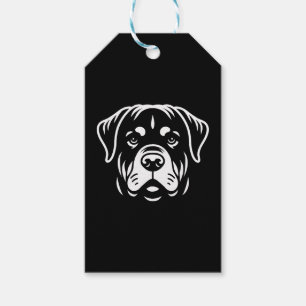 Minimalistisches Rottweiler-Gesichtdesign � Fette Geschenkanhänger