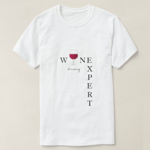 Minimalistisches Rotwein-Kreuzwort T-Shirt