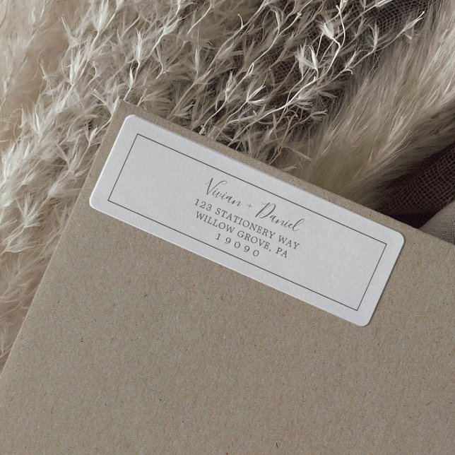 Minimalistisches Rückgabeadresse-Etikett (Von Creator hochgeladen)