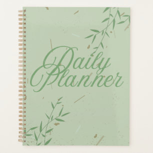 Minimalistisches Salbeigrün & Botanische Linienkun Planer