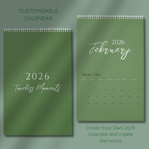 Minimalistisches sauberes Design Kalender