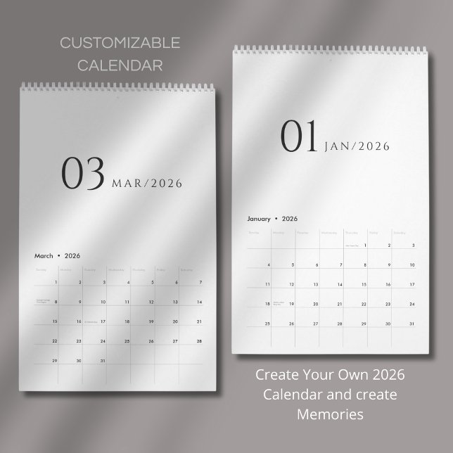 Minimalistisches sauberes Design Kalender (Von Creator hochgeladen)