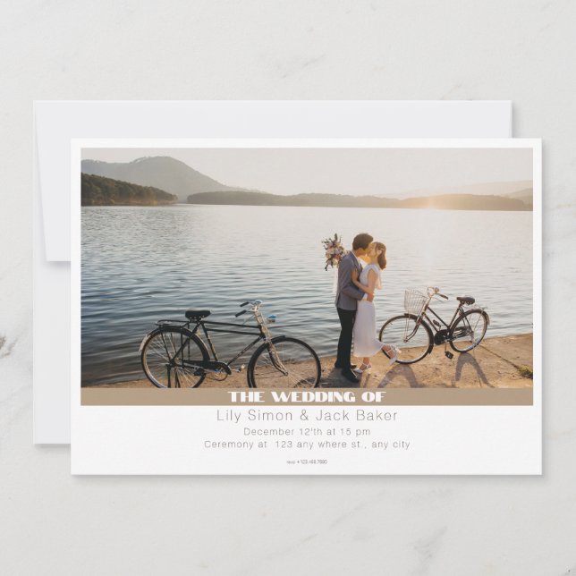 Minimalistisches Save the Date/Hochzeitsfest Foto  Einladung (Vorderseite)