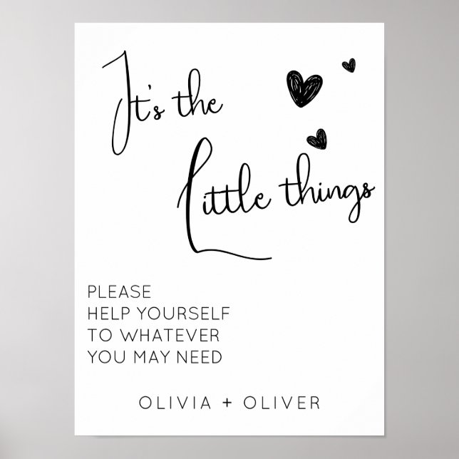 Minimalistisches Schild für den Eheraum (Vorne)