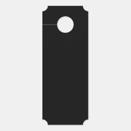 Minimalistisches Schild mit schwarzer Heckklappe