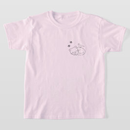 Minimalistisches Schlafendes Katze Kindershirt T-Shirt