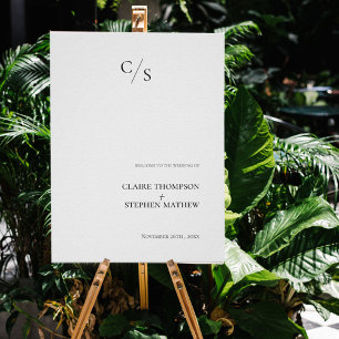Minimalistisches schlichtes Elegante Willkommen be Poster