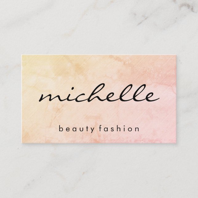 Minimalistisches Schlichtes Grün mit Kursivtext Visitenkarte (Vorderseite)