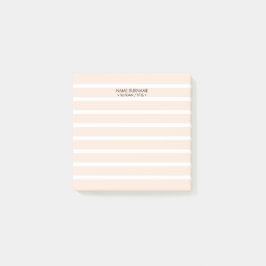 Minimalistisches, schlichtes, hellrosa Streifenmus Post-it Klebezettel