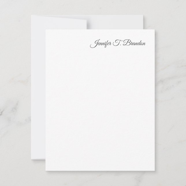 Minimalistisches Schlichtes klassisches Beruflich Mitteilungskarte (Vorderseite)