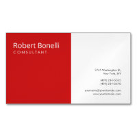 Minimalistisches Schlichtes Rotes Weiß Modernes Sc