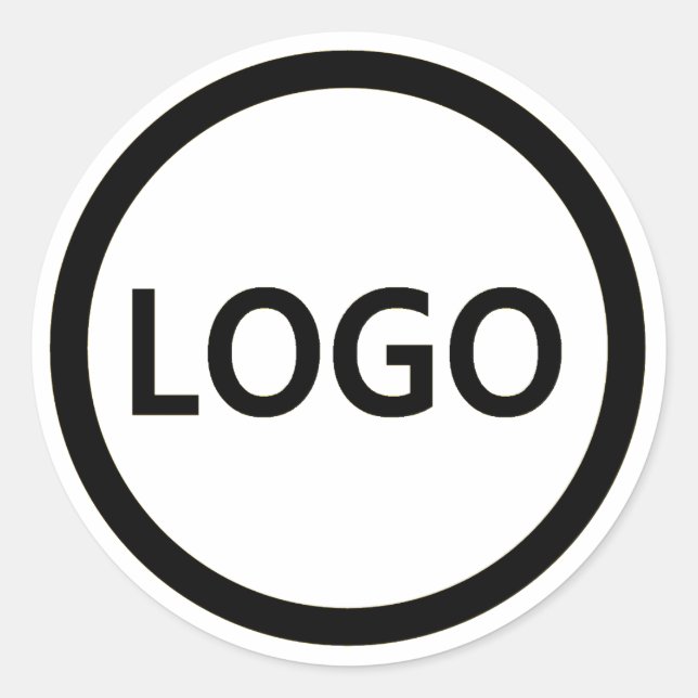 Minimalistisches, Schlichtes, rundes Firmenlogo fü Runder Aufkleber (Vorderseite)