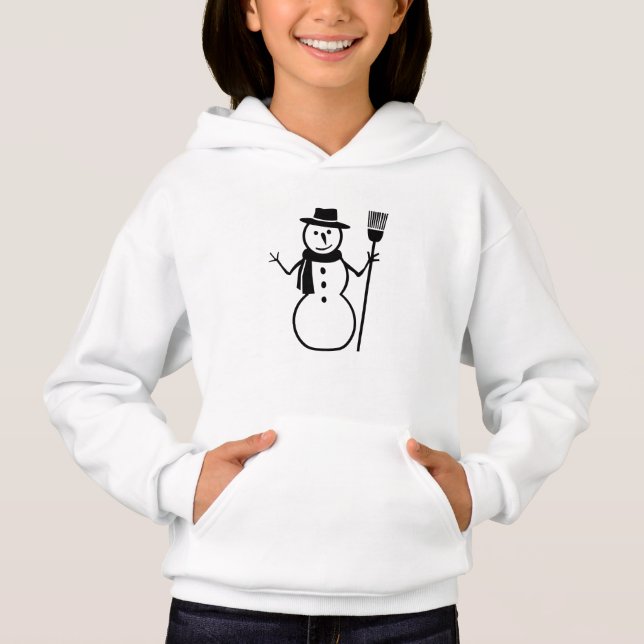 Minimalistisches Schneeschuhpullover Hoodie (Vorderseite)