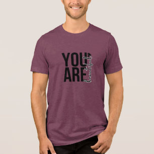 Minimalistisches „Schönes“ Typografie-Design – Sch Tri-Blend Shirt