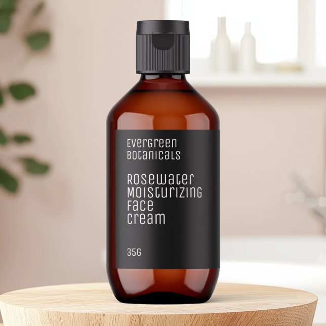 Minimalistisches Schönheitslabel - schwarz-weiß (Von Creator hochgeladen)