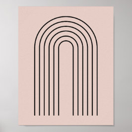 Minimalistisches Schwarz-Bögen-Design Poster