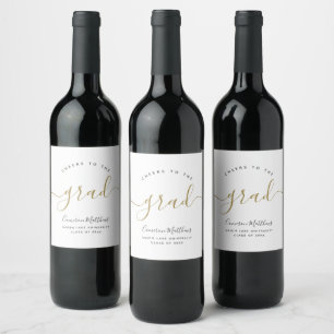 Minimalistisches Schwarz & Gold für den Grand Wine Weinetikett