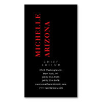 Minimalistisches Schwarz Rot & Weiß Modernes Profe