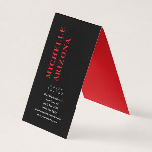 Minimalistisches Schwarz Rot & Weiß Professionell Visitenkarten