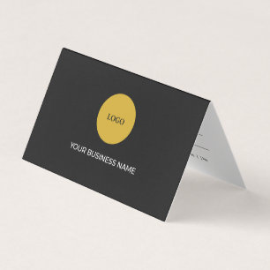 Minimalistisches Schwarz und Gold Custom-Logo gefa Visitenkarten