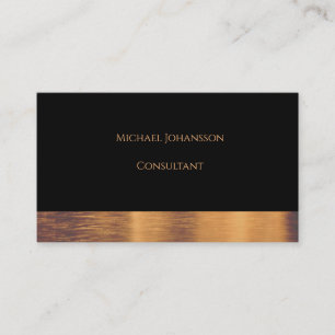 Minimalistisches Schwarz und Gold Visitenkarte