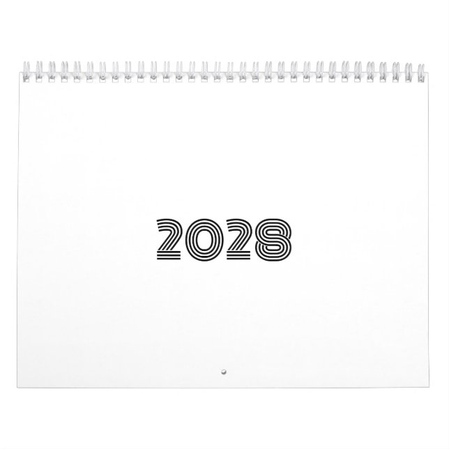 Minimalistisches Schwarz und Weiß Kalender (Titelbild)