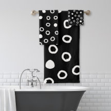 Minimalistisches Schwarz-Weiß-Bläschen-Muster