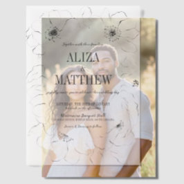 Minimalistisches Schwarz-Weiß-Blütenüberlagern