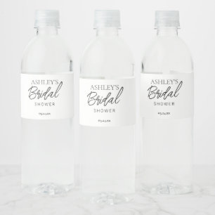 Minimalistisches Schwarz-Weiß-Braun-Wasser-Flasche