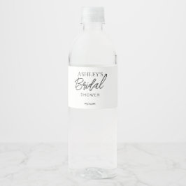 Minimalistisches Schwarz-Weiß-Braun-Wasser-Flasche