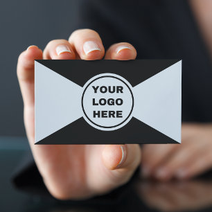 Minimalistisches Schwarz-Weiß-Dreieck-Firmenlogo Visitenkarte