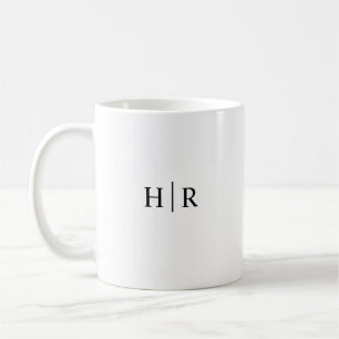 Minimalistisches Schwarz Weiß Elegantes Klassische Kaffeetasse
