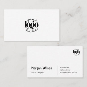 Minimalistisches Schwarz-Weiß-Geschäftslogo Visitenkarte