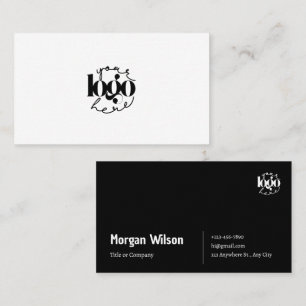Minimalistisches Schwarz-Weiß-Geschäftslogo Visitenkarte