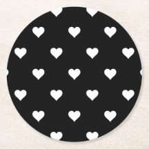 Minimalistisches Schwarz-Weiß-Herzmuster