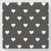 Minimalistisches Schwarz-Weiß-Herzmuster