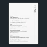 Minimalistisches Schwarz-Weiß-Hochzeitsmenü 12x18 Menükarte<br><div class="desc">Minimalistisches Schwarz-Weiß-Hochzeitsmenü. Ein modernes 12x18-Menü für Ihr Hochzeitsessen. Vollständig bearbeitbare und passende Artikel verfügbar.</div>