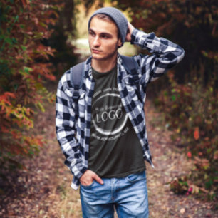 Minimalistisches Schwarz-Weiß-Kreis-Logo T-Shirt