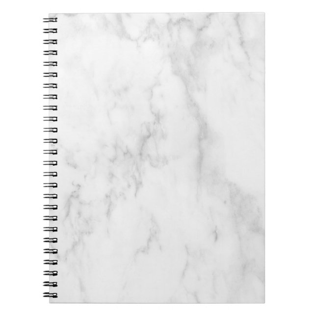Minimalistisches Schwarz-Weiß-Marmor-Notebook Notizblock (Vorderseite)