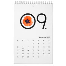 Minimalistisches Schwarz-Weiß mit roter orangefarb
