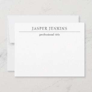 Minimalistisches Schwarz-Weiß Modern Business Mitteilungskarte