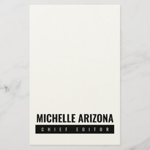 Minimalistisches Schwarz-Weiß-Modernes-Profidesign Briefpapier
