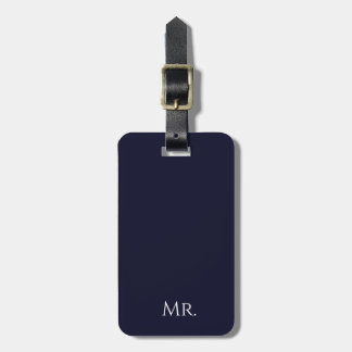 Minimalistisches Schwarz-Weiß-„Mr“-Modernes Reiseg Gepäckanhänger