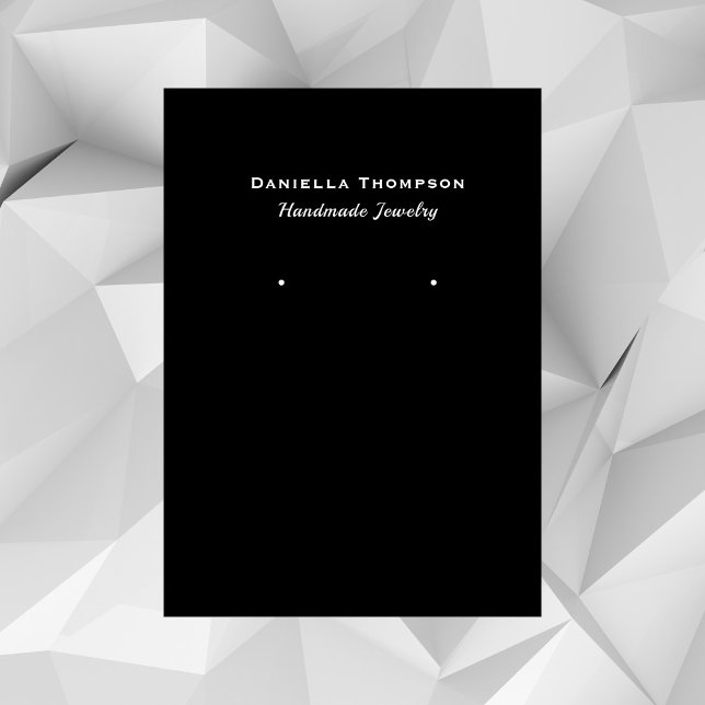 Minimalistisches Schwarz-Weiß-Schmuckstück Visitenkarte (Von Creator hochgeladen)